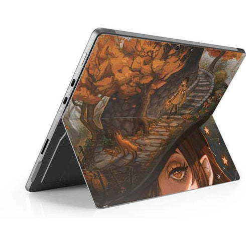 Halloween Pumpkin Witch with Fox by Ivy Dolamore Surface Pro 8 Skin